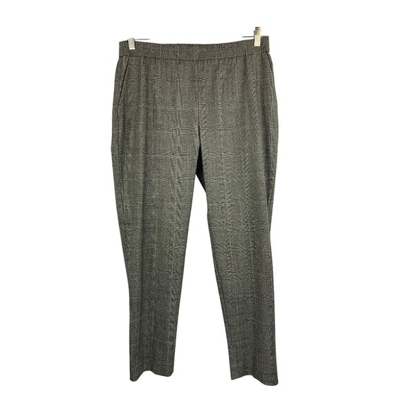 Theory Korene SP Black Multi Wales Flannel Pants L Wool & Elastane - Picture 1 of 4